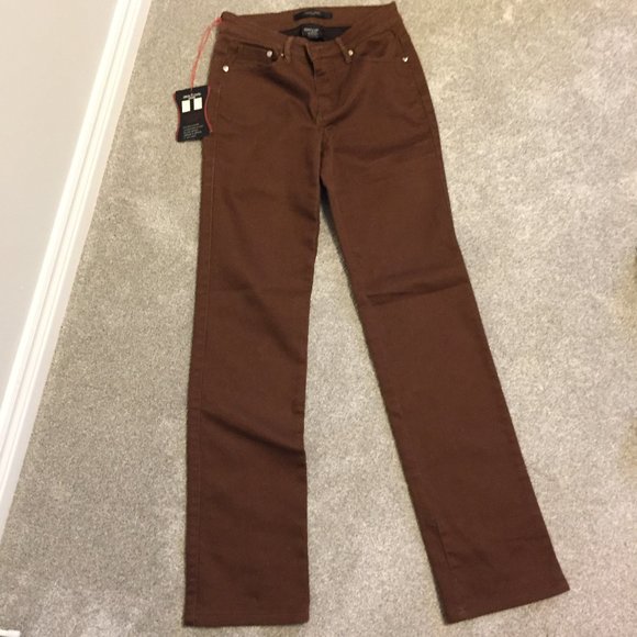 Simon Chang Brown Jeans - NWT - Picture 1 of 4